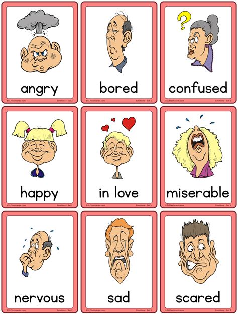 Emotion Flash Cards Free Printable